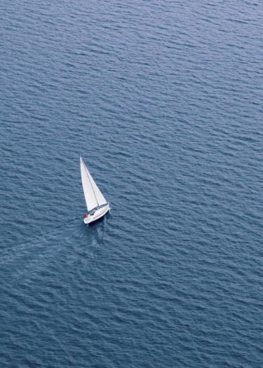 Sailing ship at sea