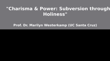 Conference „Gendered Charisma: Historical and Transnational Perspectives“